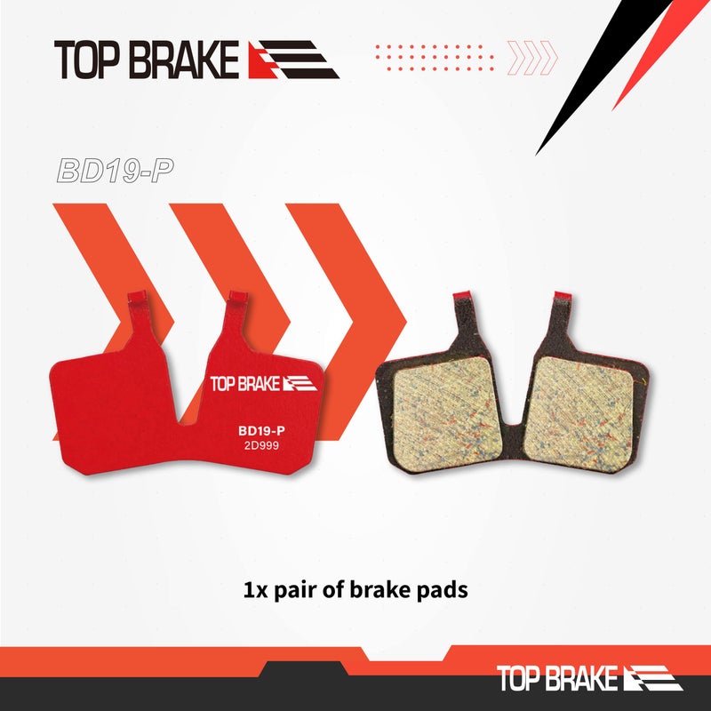 Top Brake وسادات فرامل قرصية للدراجات النارية من توب بريك BD19-P، متوافقة مع دراجات ماجورا ذات 4 مكابس MT5/ MT7/ MT5e - Image 3